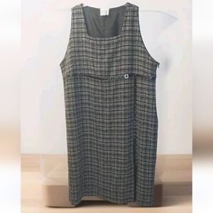 Ulla Popken Lagenlook Jumper Dress Plus 28/30W Black Tweed Midi Corporate Goth